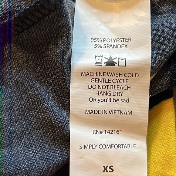 LulaRoe Navy with Yellow Polka Dots Full Pleated Skirt - Size XS - Picture 8 of 8